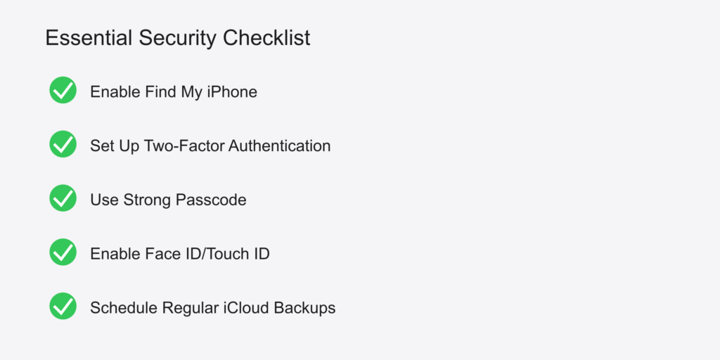 Essential security checklist